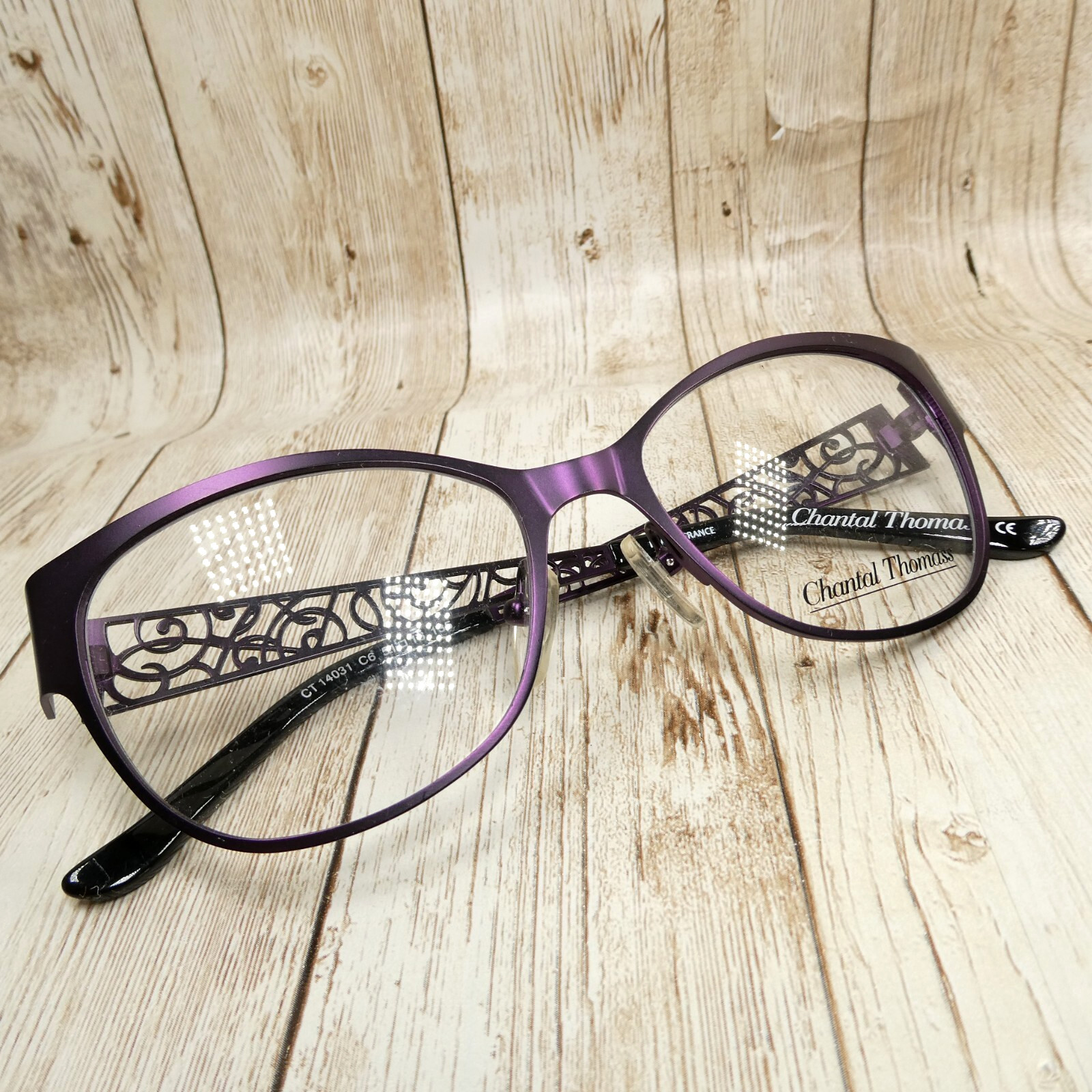 Chantal Thomass Purple Black Metal Eyeglasses FRAMES  CT 14031 51-16-135 France