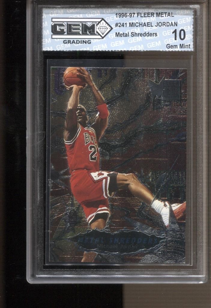 1996-97 Michael Jordan Fleer Metal #241 Metal Shredders Gem Mint 10 Bulls