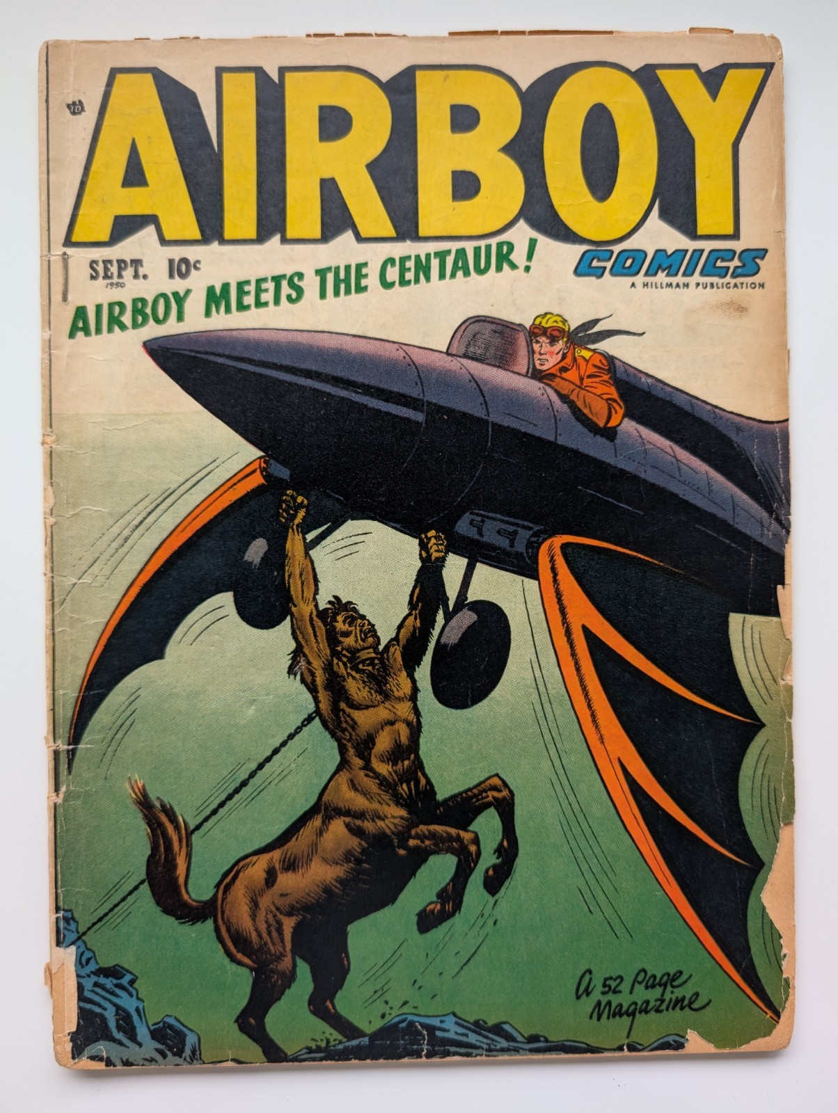 Airboy Comics V 7 No. 8 1950 Rare Pre Code War Horror Key Heap Origin & Centaur