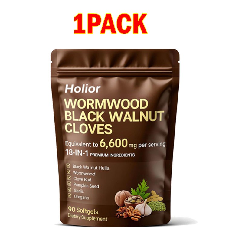 5x Holior Wormwood Black Walnut Clove Herbal Supplement 90 Softgels