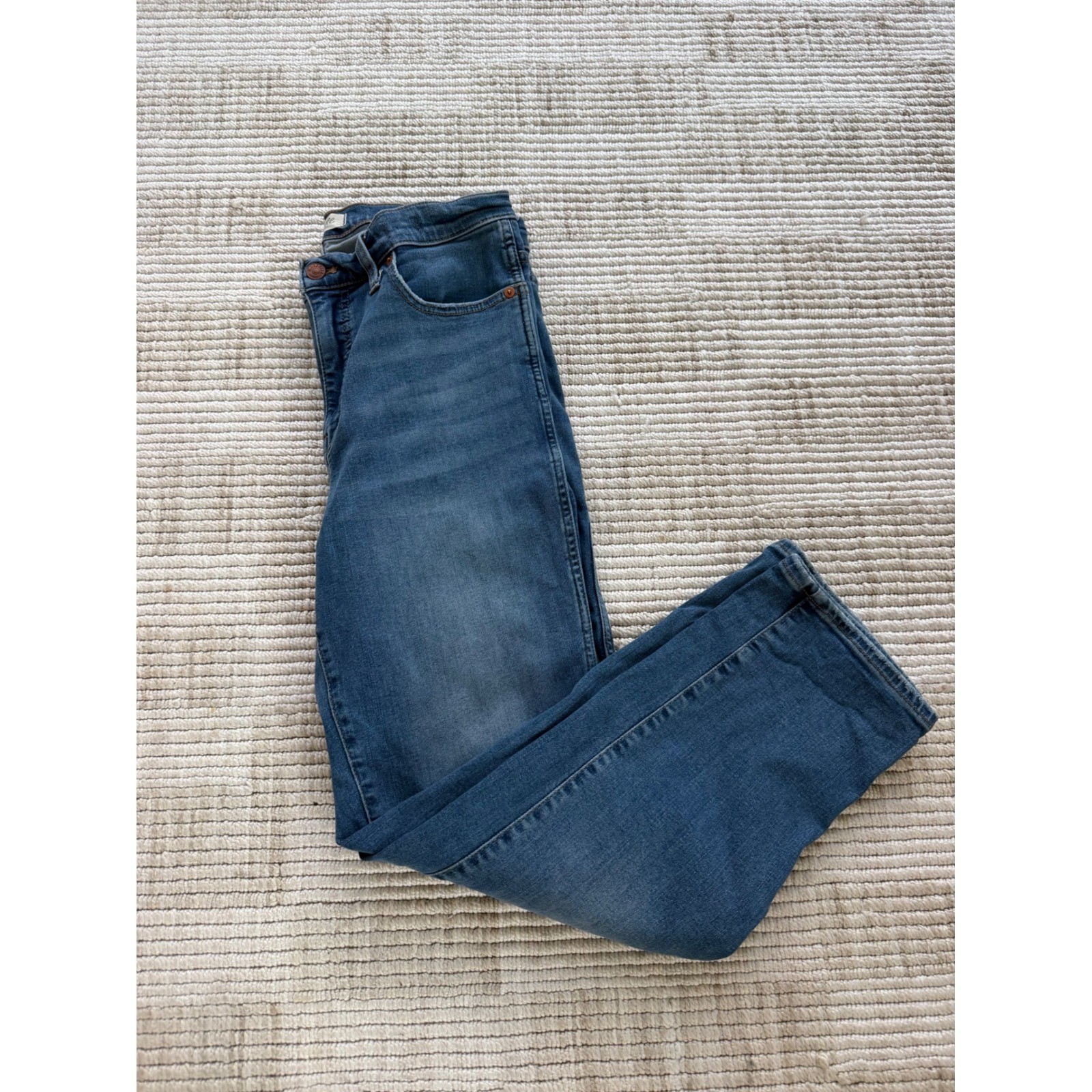 Madewell Stovepipe High Rise Straight Leg Jeans Medium Wash Blue Size 30 Madewell Stovepipe High Rise Straight Leg Jeans Medium Wash Blue Size 30
