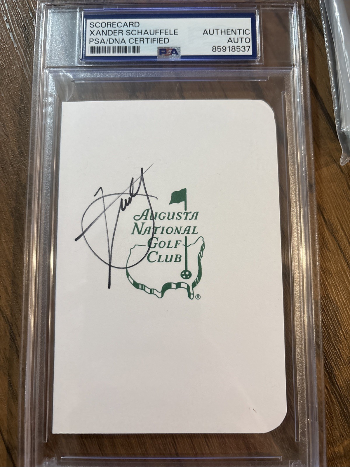 Xander Schauffele Signed Masters Scorecard PGA Legend PSA/DNA