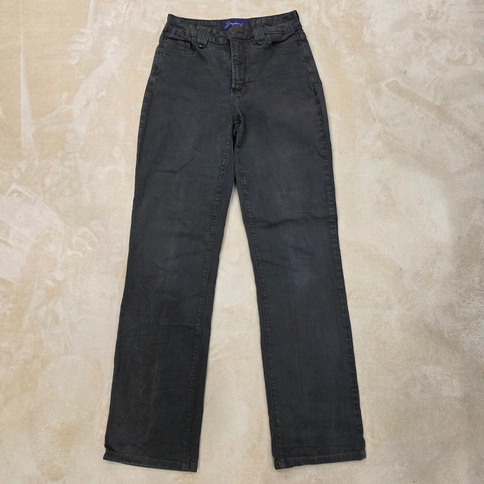 NYDJ Not Your Daughters Jeans 4 Womens Charcoal Gray Straight Leg Made in USA NYDJ Not Your Daughters Jeans 4 Womens Charcoal Gray Straight Leg Made in USA