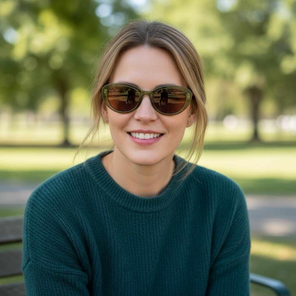 J.Crew Factory Oval Sunglasses CR402 GR6673 Olive Green Brown Lens NWT $49.50