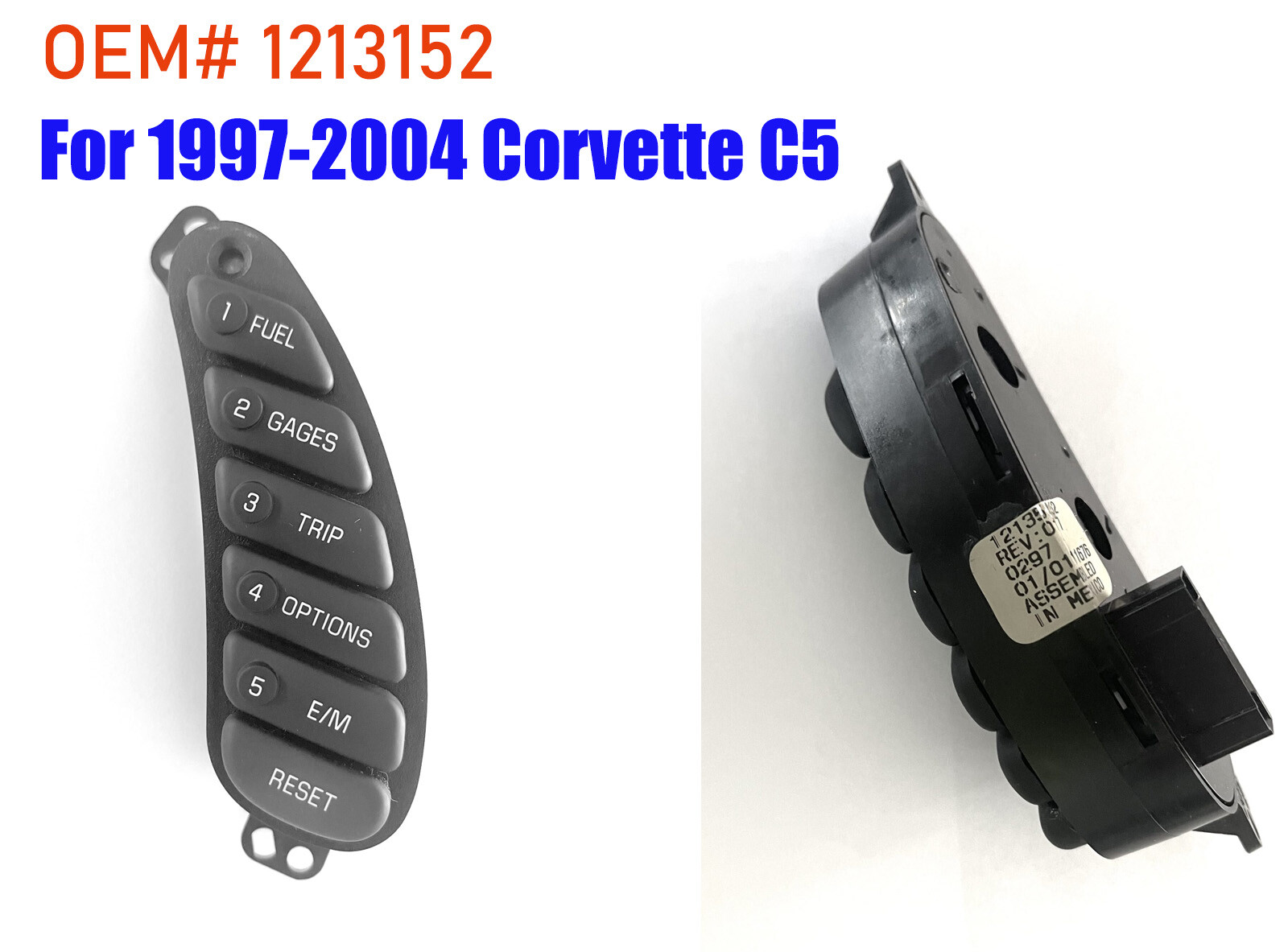 OEM For 1997-2004 C5 Corvette DIC Switch 12135152 (Used/Tested) US STOCK OEM For 1997-2004 C5 Corvette DIC Switch 12135152 (Used/Tested) US STOCK