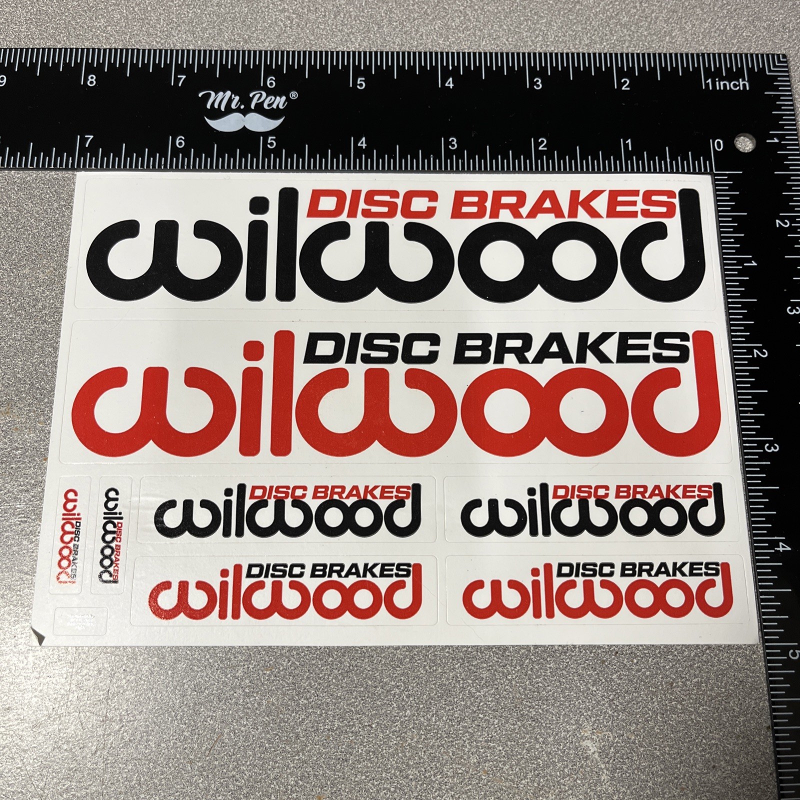 Wilwood Disc Brakes Authentic 8 sticker decal sheet