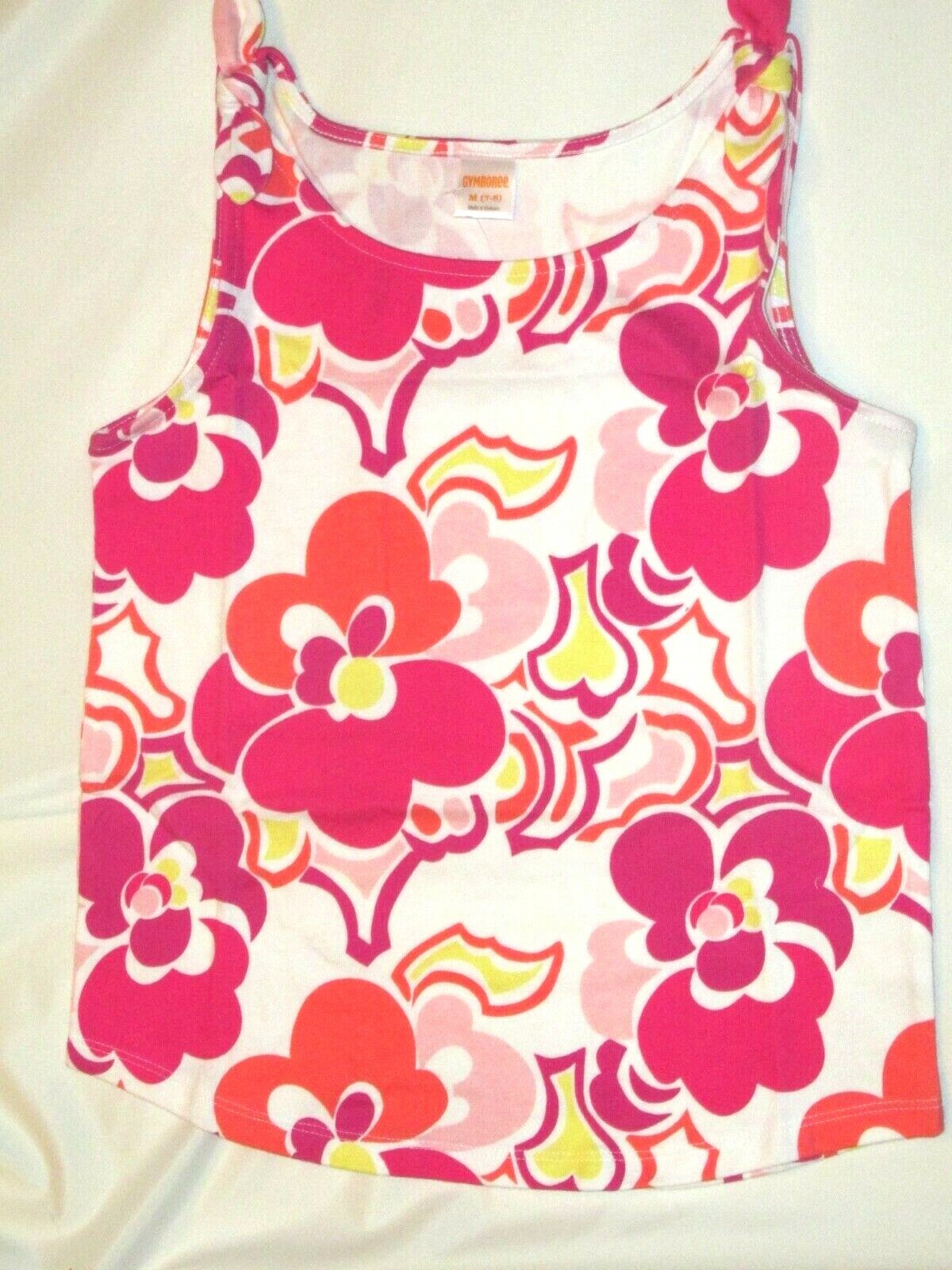 Gymboree Tank Top Girls 5 / 6 Pink White Yellow Floral Sleeveless Tropical NEW Gymboree Tank Top Girls 5 / 6 Pink White Yellow Floral Sleeveless Tropical NEW