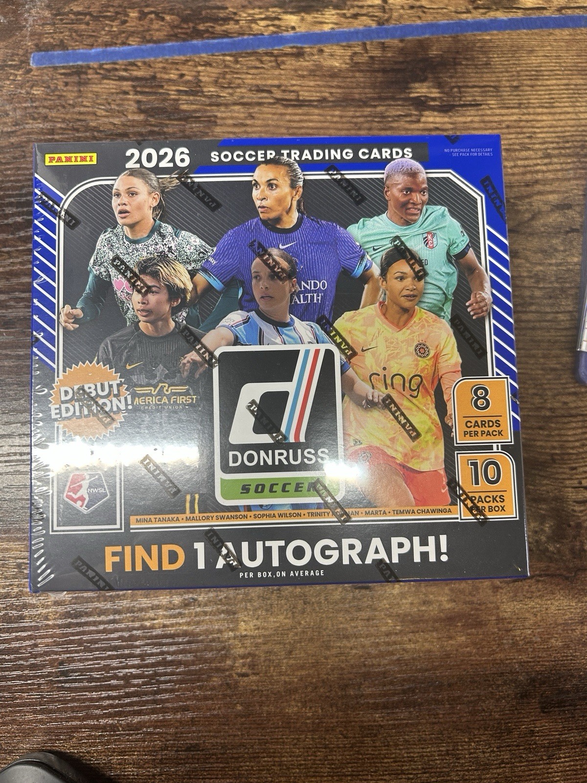 2026 Donruss NWSL Women\'s Soccer Debut Hobby Box sealed diamond parallels sealed