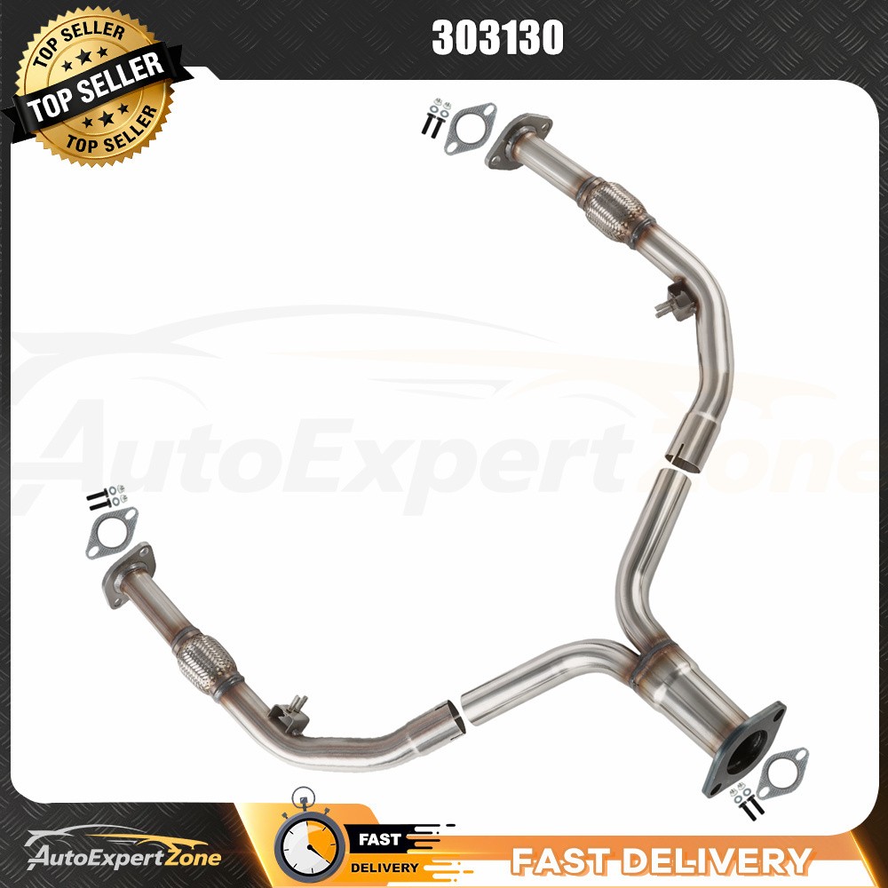 Stainless Steel Flex Y-Pipe w/ Bolts fits: 2003-2013 FX35, G35, G37 3.5L & 3.7L