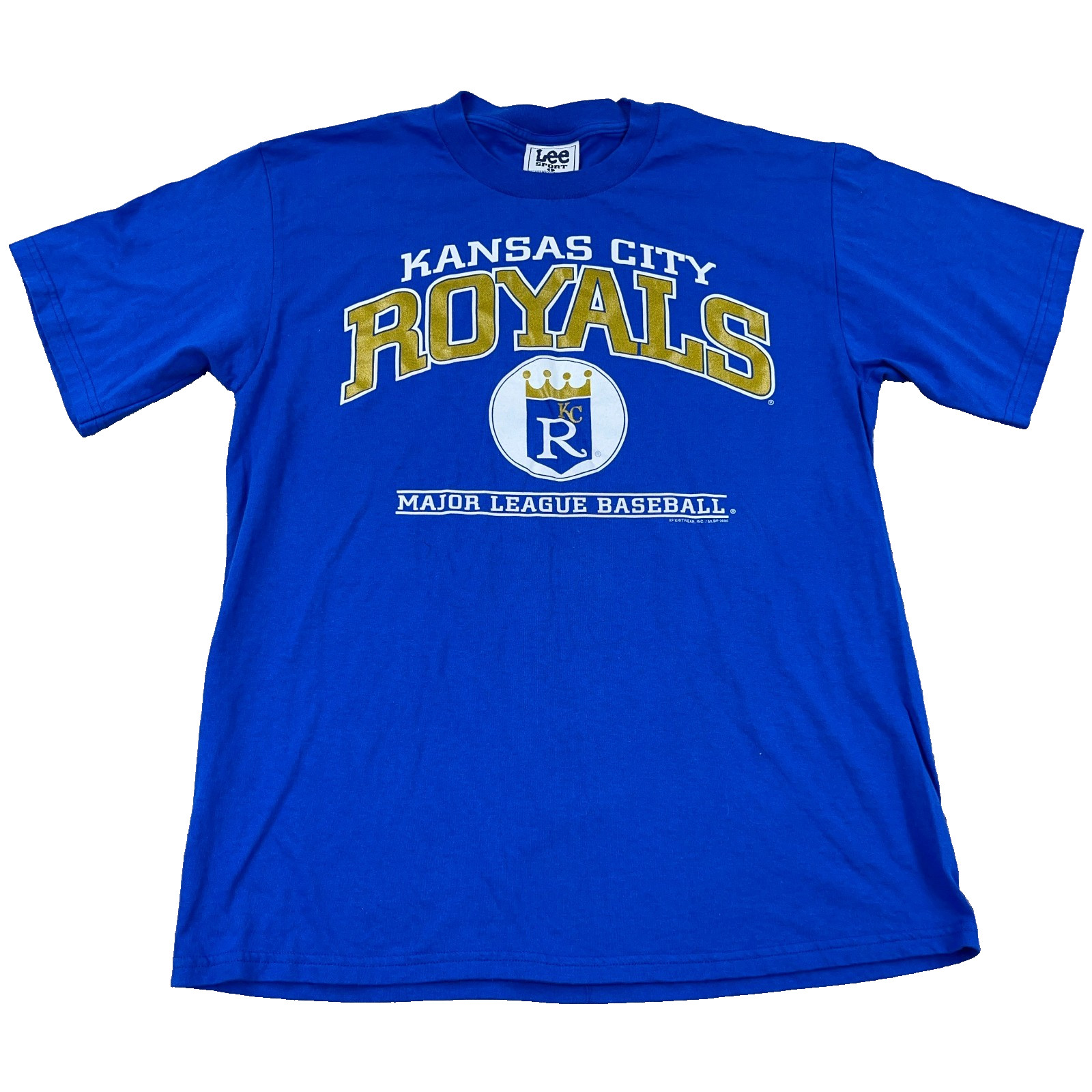 Vintage Kansas City Royals Shirt Men Large Blue Tee Y2K 2000 MLB Baseball Adult