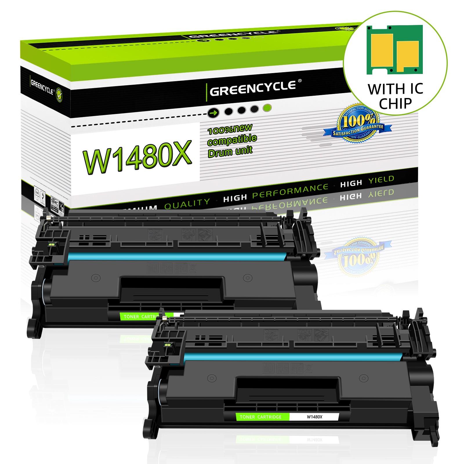 2PK 148X Toner Cartridge with Chip for HP LaserJet Pro 4001dw 4001n MFP 4101fdw