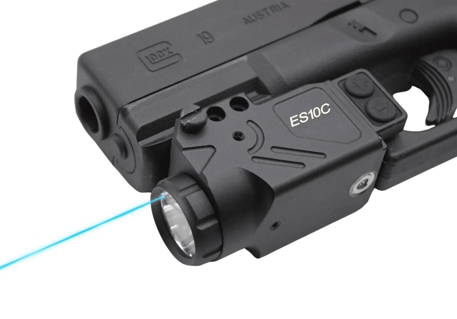 Hilight Tactical Enforcer 2 Cyan - 700 Lumen Handgun Light Laser Beam ES10C2