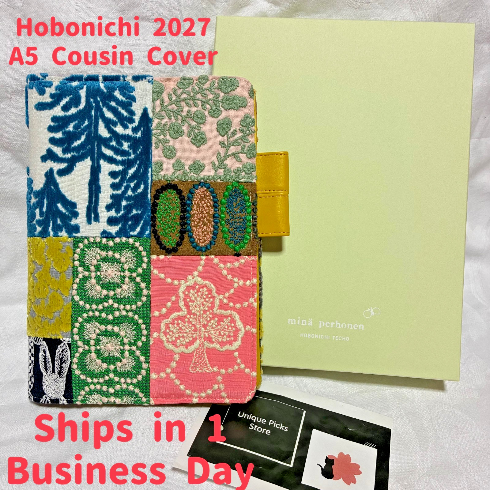 Hobonichi Techo 2027 A5 Cousin Cover Only mina perhonen piece mix Japan New