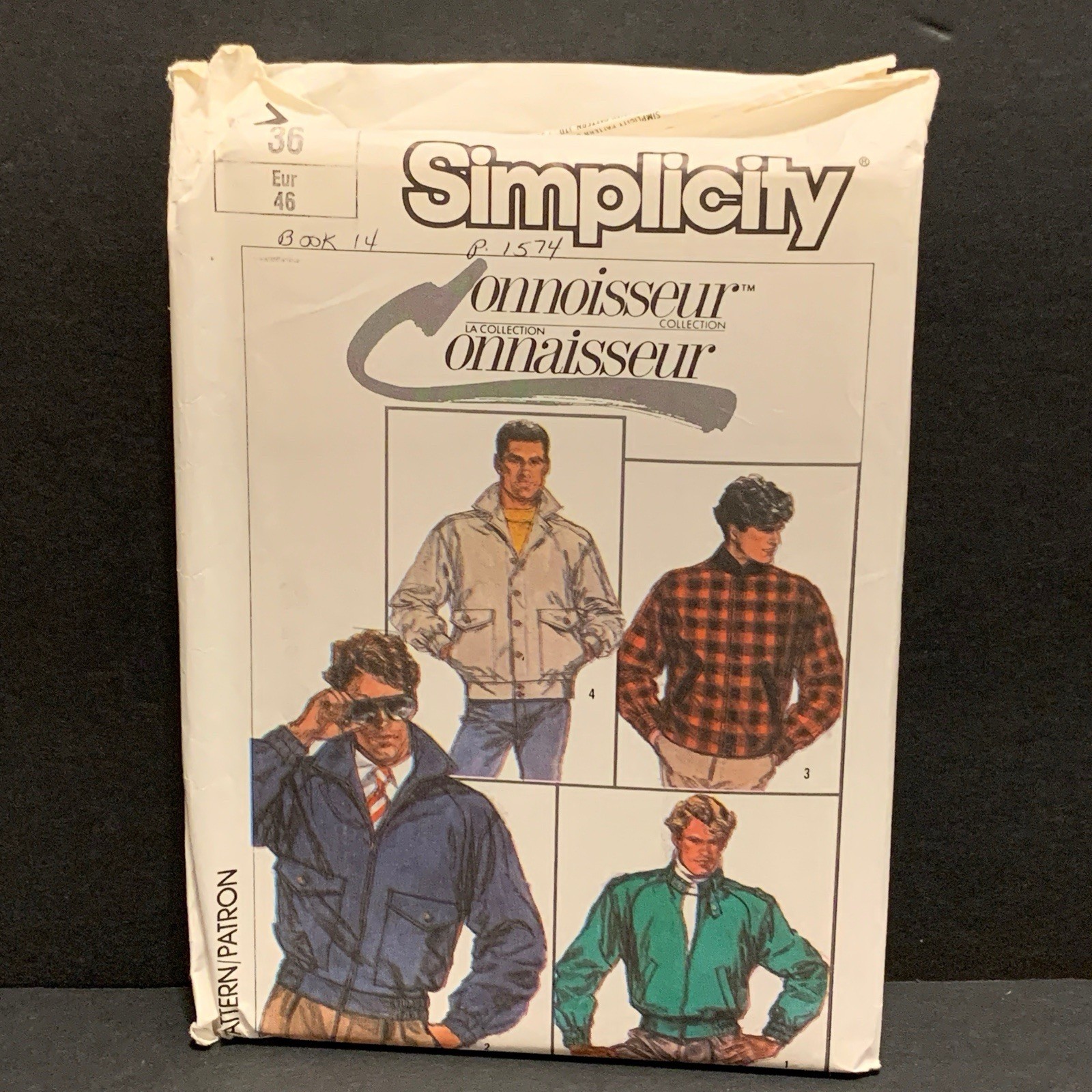 Vintage 1986 Simplicity 7358 Connoisseur Collection Jackets Size 36 Uncut Vintage 1986 Simplicity 7358 Connoisseur Collection Jackets Size 36 Uncut