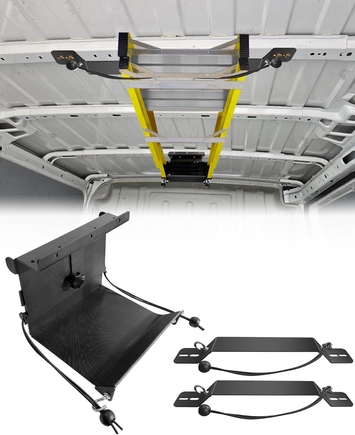 Universal Van Interior Ladder Storage Holder, Adjustable Internal Ladder Rack Universal Van Interior Ladder Storage Holder, Adjustable Internal Ladder Rack