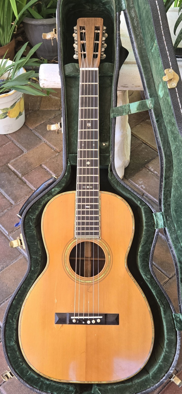 Antique 1921 Martin Model 0-42 Acustic Guitar 12-Fret Neck Ebony Pearl SN 15941