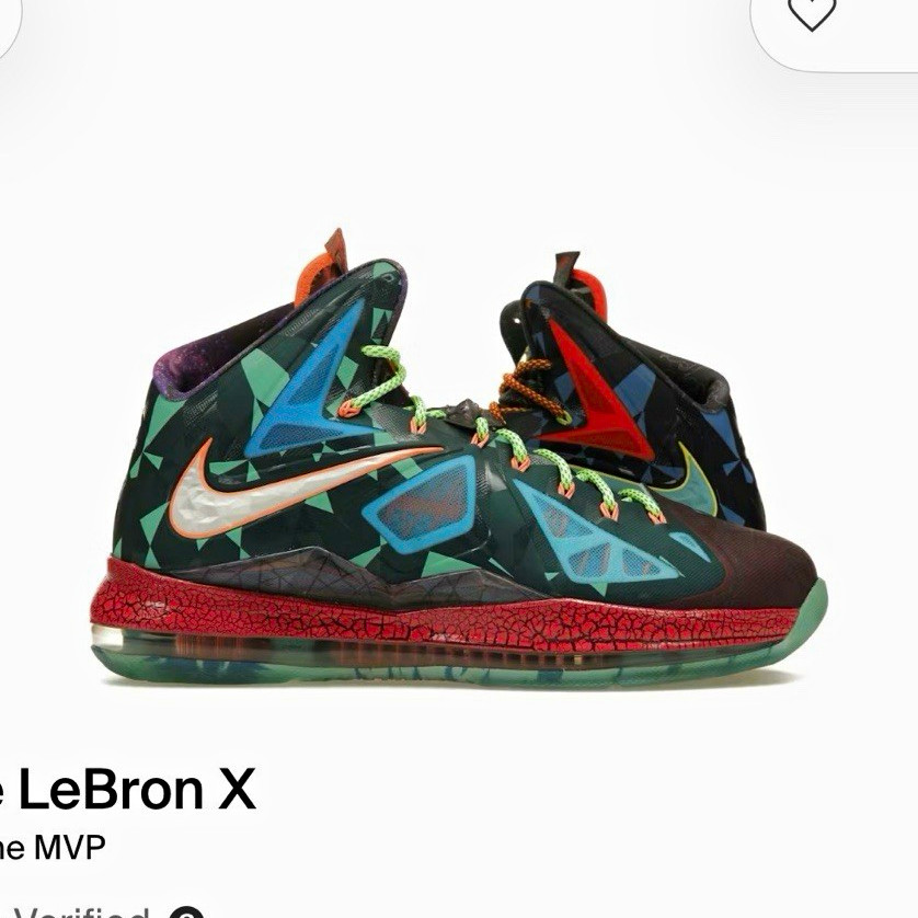 Nike LeBron X What the MVP Men\'s Multicolor Mid Top Basketball Lace-Up
