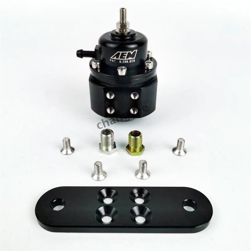 AEM Universal Black Anodized Adjustable Fuel Pressure Regulator 25-302BK