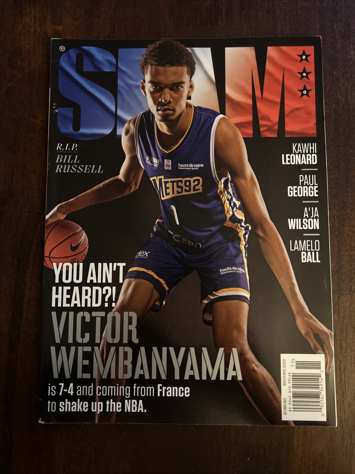 2022 SLAM Magazine First Issue Victor Wembanyama Rare Newsstand #240 Bar Code 2022 SLAM Magazine First Issue Victor Wembanyama Rare Newsstand #240 Bar Code