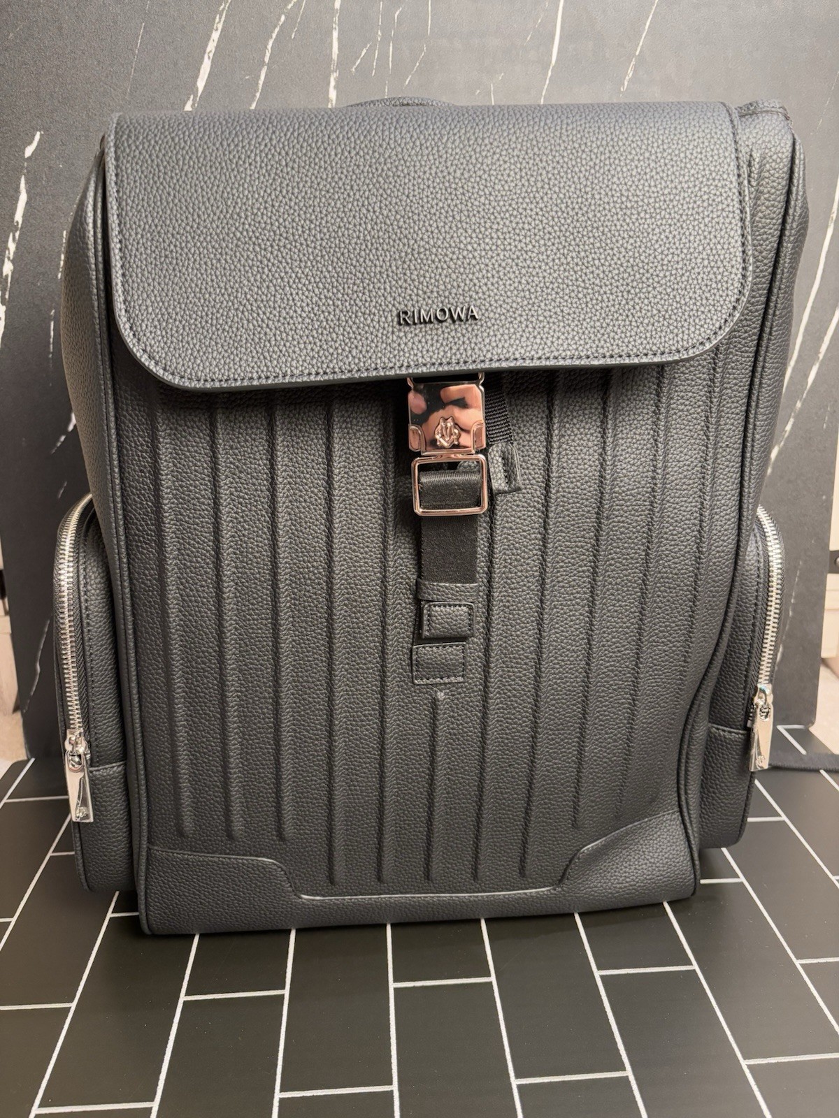 RIMOWA Never Still Flap Backpack Large Black RIMOWA Never Still Flap Backpack Large Black