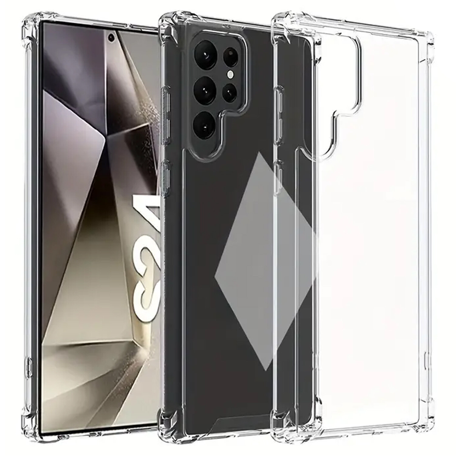 Shockproof Clear Case Cover For Samsung Galaxy S25 Ultra S24+ S23 S22 S21 Plus Shockproof Clear Case Cover For Samsung Galaxy S25 Ultra S24+ S23 S22 S21 Plus