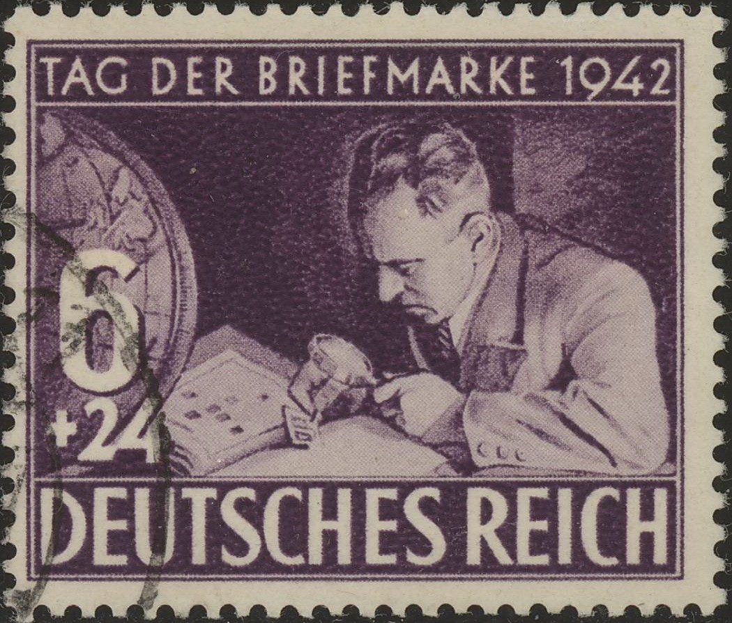 BS Stamp Germany Mi 811 Sc B201 1942 WWII Fascism Collecting Philatelic U