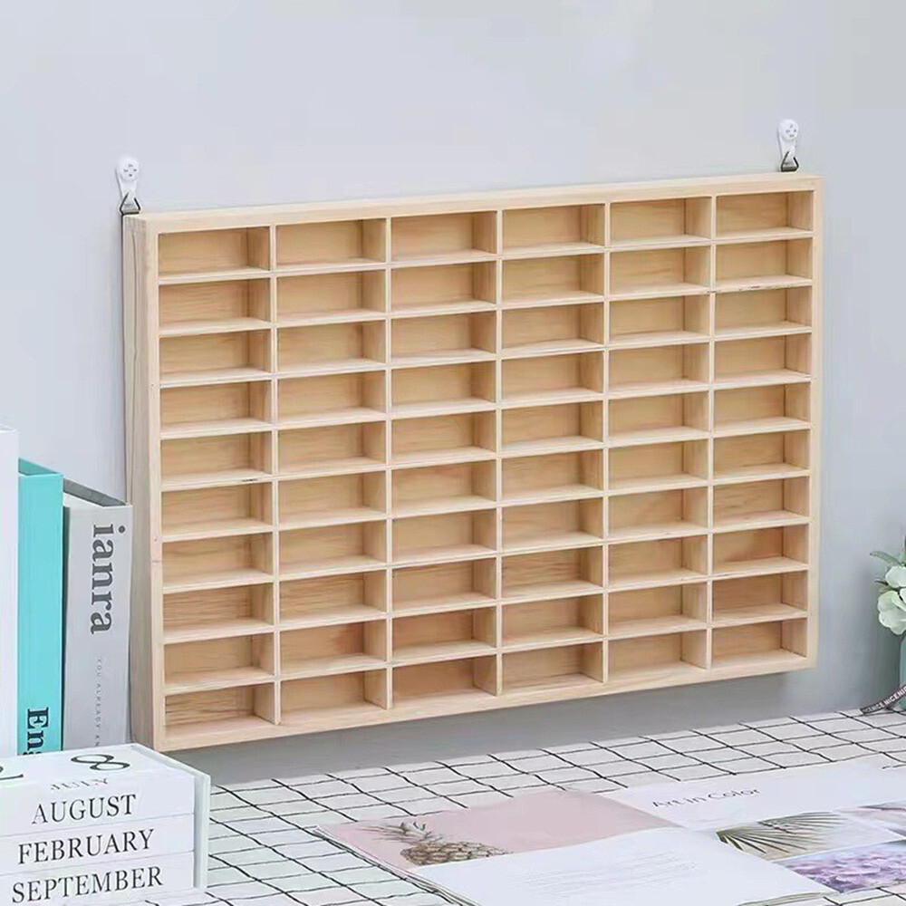 60Grids Wooden Car Model Display Case 1:64 Hot Wheels Diecast Storage Rack 60Grids Wooden Car Model Display Case 1:64 Hot Wheels Diecast Storage Rack