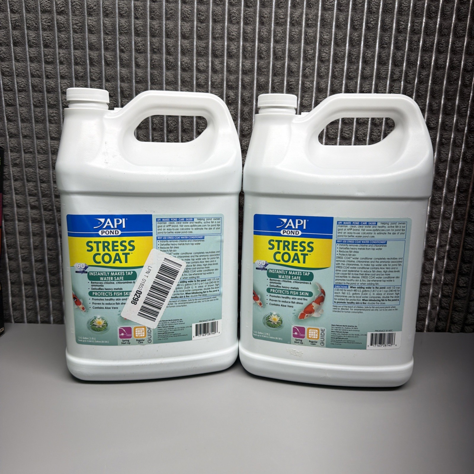 API PondCare Stress Coat 1 Gallon Pond Water Conditioner #140C (2 Pack)