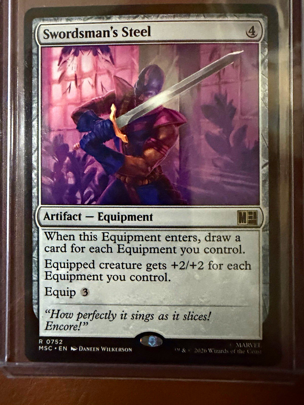 Wizards of the Coast MTG Swordsman's Steel Marvel 0752 Rare Regular EN NM Wizards of the Coast MTG Swordsman's Steel Marvel 0752 Rare Regular EN NM