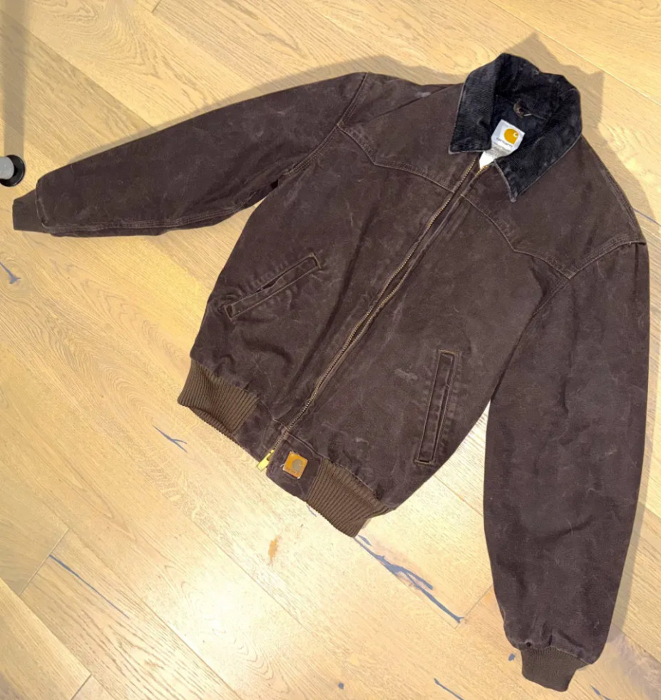 Vintage Carhartt J14 DKB Mens SMALL Brown Canvas Faded Insulated Santa Fe... Vintage Carhartt J14 DKB Mens SMALL Brown Canvas Faded Insulated Santa Fe...