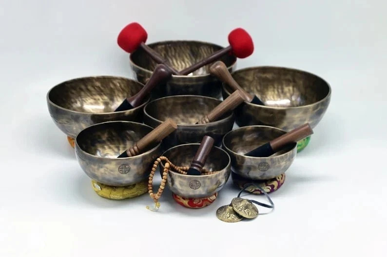 4-8 inches Set of 7 pcs Full Moon Singing Bowl Nepal-Meditation bowl 4-8 inches Set of 7 pcs Full Moon Singing Bowl Nepal-Meditation bowl