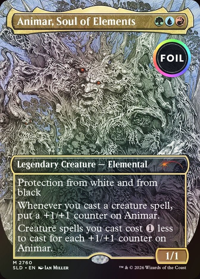 Animar, Soul of Elements | #2760 | Mythic | SLD | Borderless Foil | Near Mint