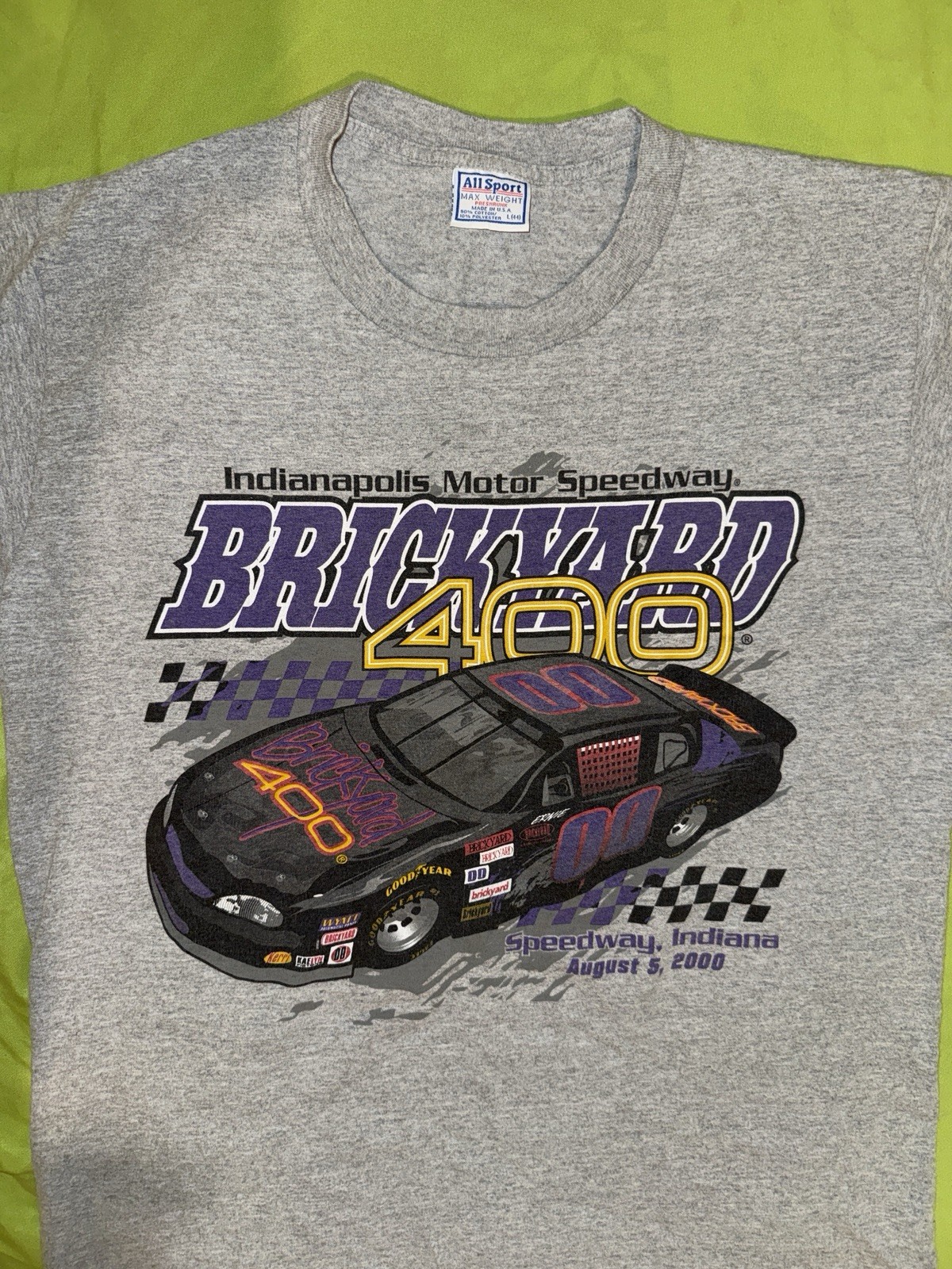 Vintage 2000 Nascar Brickyard 400 Racing Graphic Shirt Size Large (44) Vintage 2000 Nascar Brickyard 400 Racing Graphic Shirt Size Large (44)