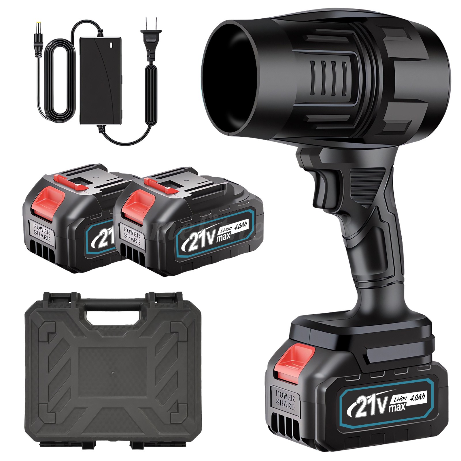 Cordless Leaf Blower Turbo Blast Strong Wind Yard Leaves Dust Clean 2x Batteries