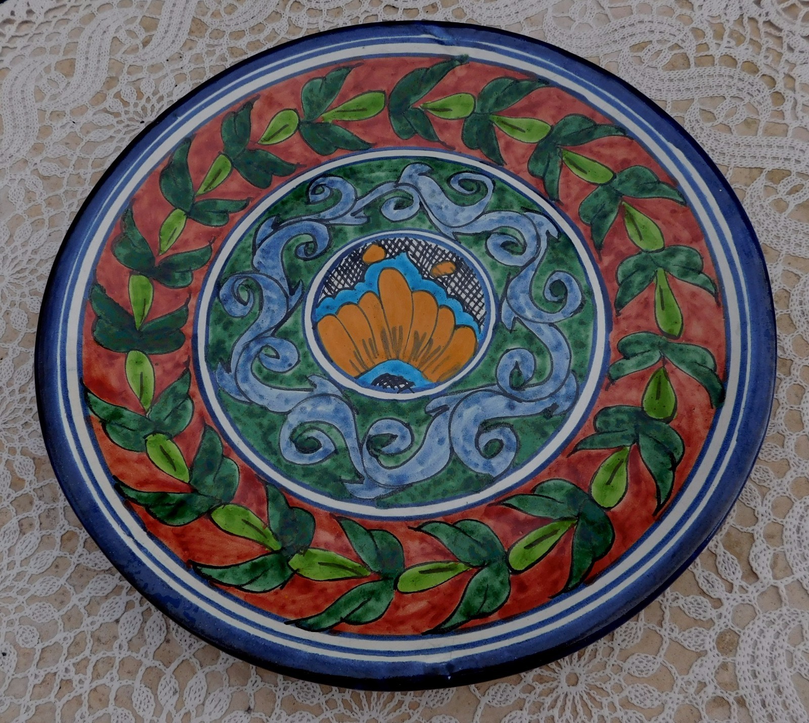 Vintage Mexican TALAVERA Pottery Ramirez Plate Dish Plaque Mexico Vintage Mexican TALAVERA Pottery Ramirez Plate Dish Plaque Mexico