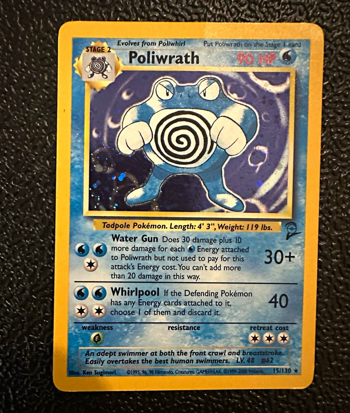 Wizards of the Coast Poliwrath 15/130 Base Set 2 Holo Rare EN 2000