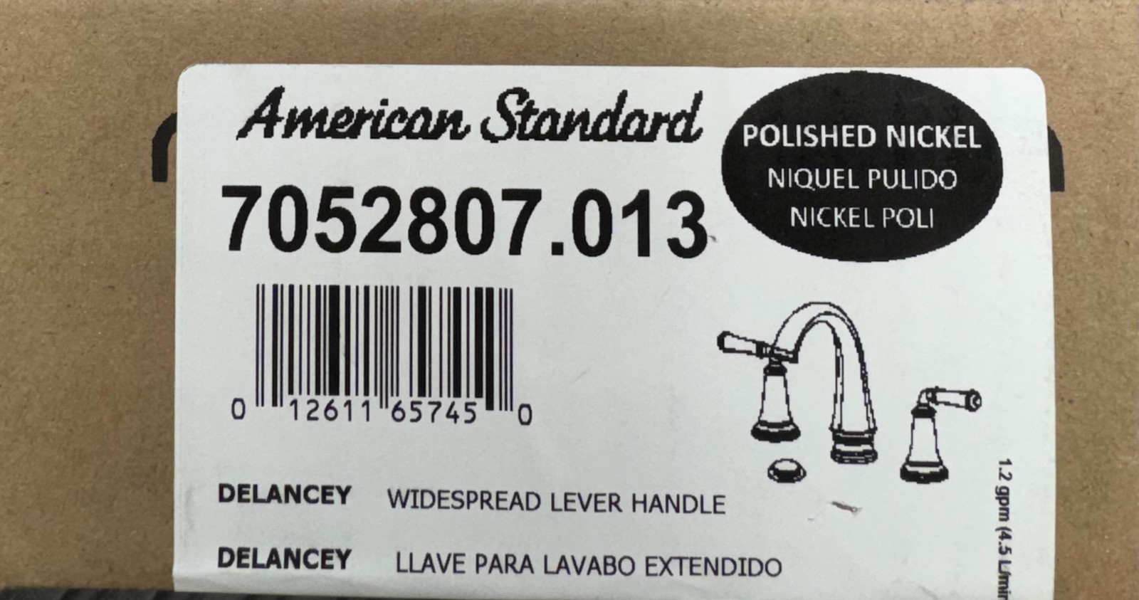 American Standard 7052807.013  Delancey 1.2 GPM Widespread Bathroom Faucet