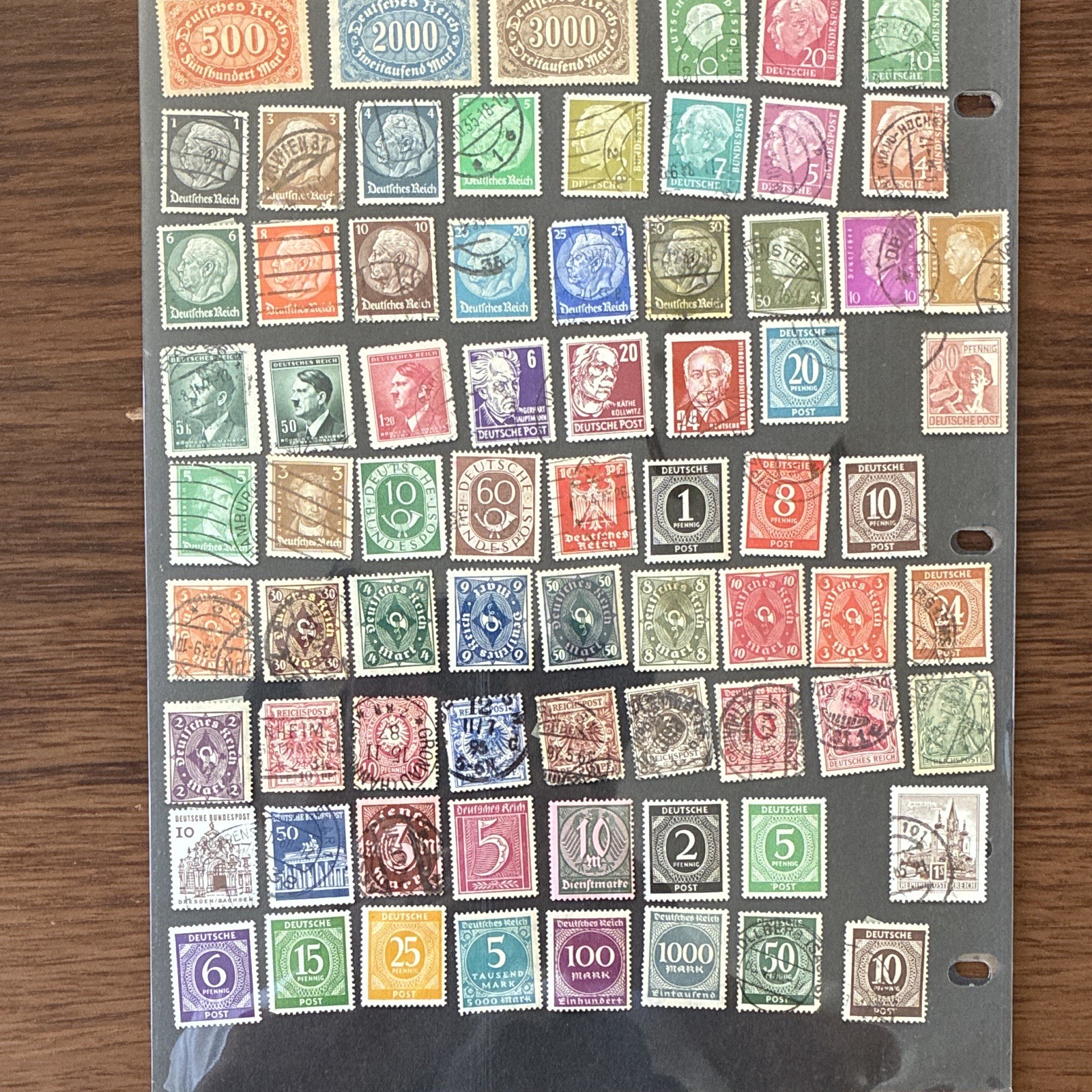 Germany Deutsches Reich & Deutsche Post Used Stamps Lot Off Paper, Handstamped
