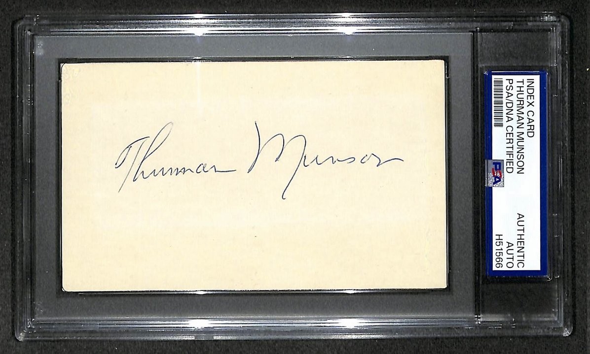 Thurman Munson Signed/Autographed 3x5 Index Card New York Yankees PSA/DNA IXL88 Thurman Munson Signed/Autographed 3x5 Index Card New York Yankees PSA/DNA IXL88