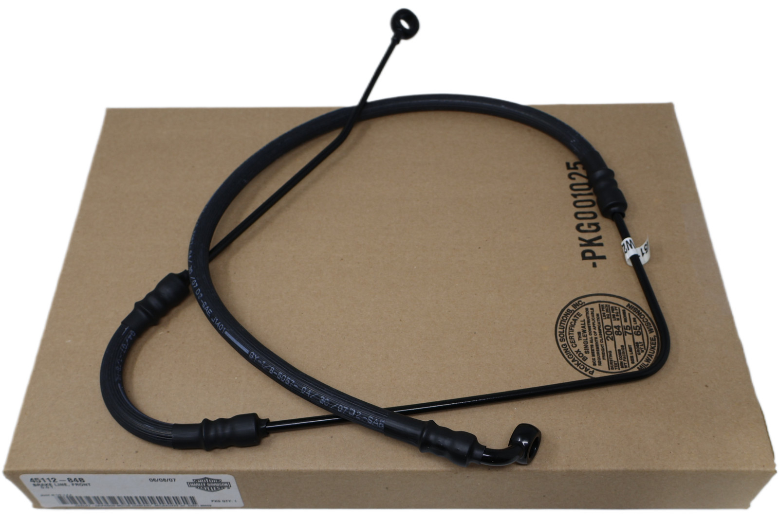 45112-84B NEW OEM 1984-1995 HARLEY-DAVIDSON FXST FXDWG FRONT BRAKE LINE