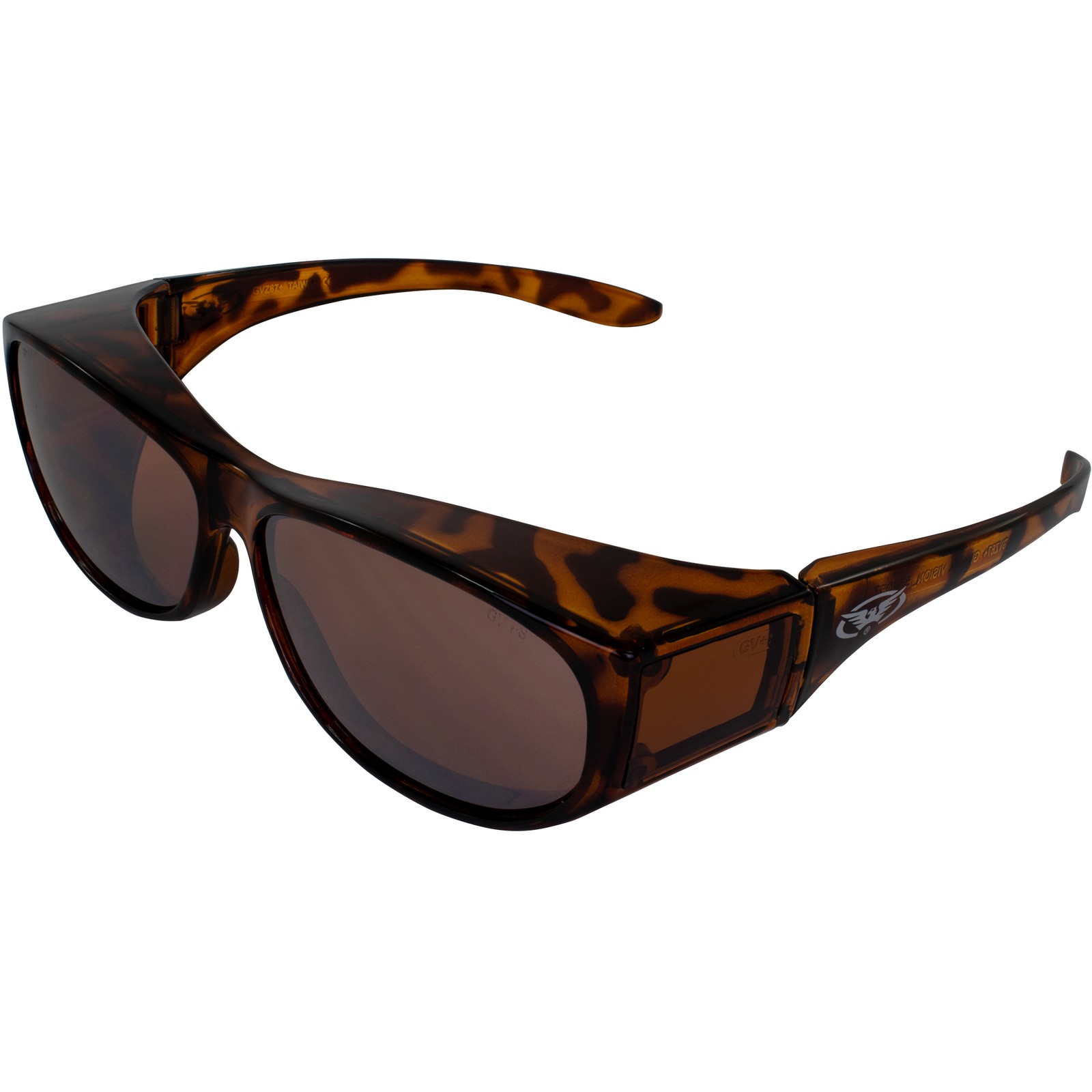 Global Vision Safety Fit Over Glasses (Tortoise Frame/Driving Mirror Lens)