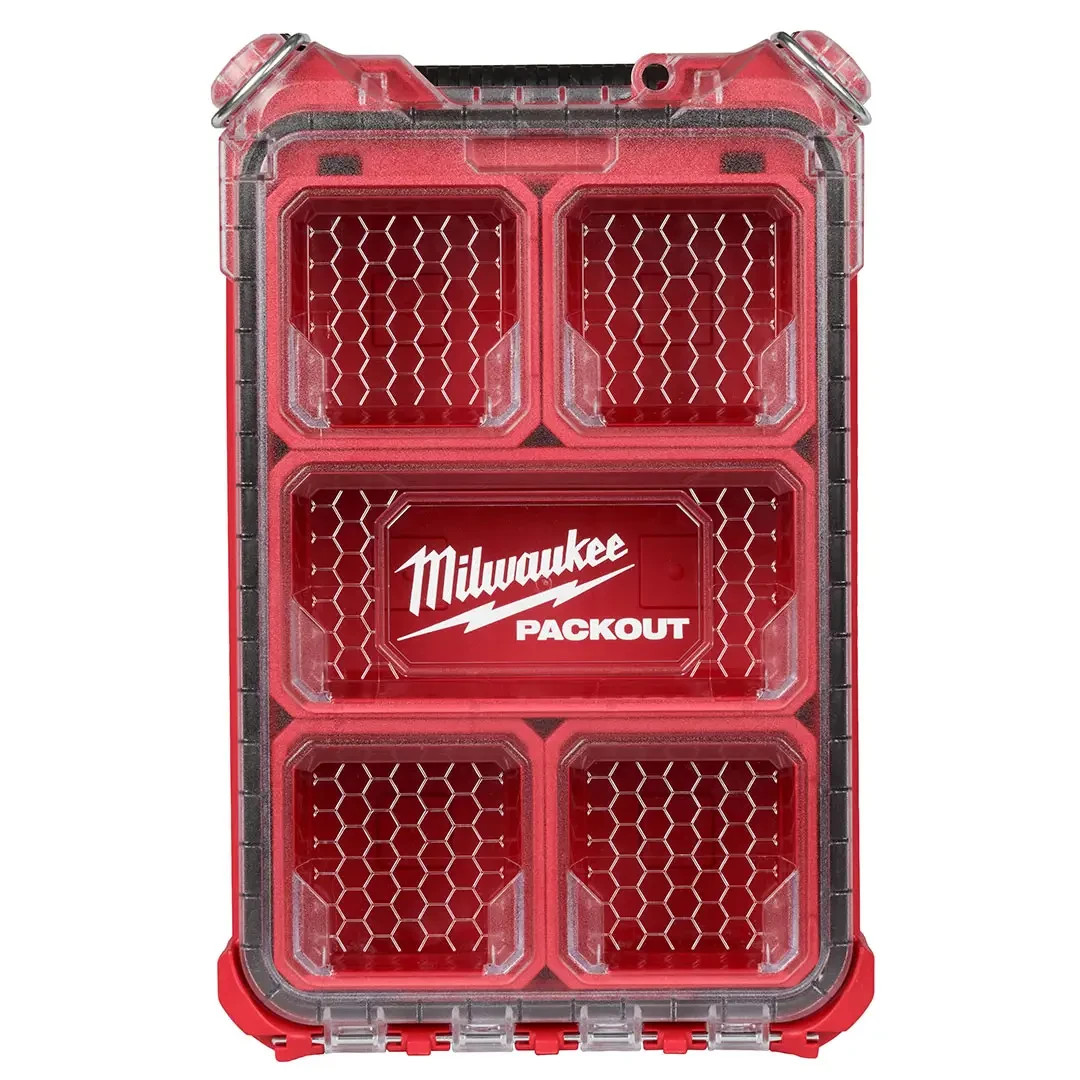 Milwaukee 48-22-8435 5-Bin Impact Resistant Polymer Packout Compact Organizer Milwaukee 48-22-8435 5-Bin Impact Resistant Polymer Packout Compact Organizer