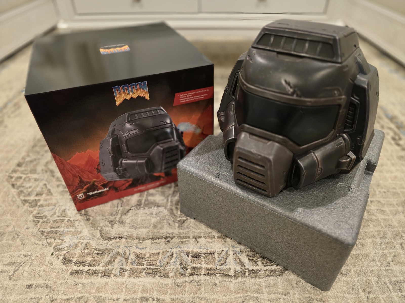 Classic Doom Helmet Collector’s Bundle (Open Box Helmet w/ SEALED Pin & Poster) Classic Doom Helmet Collector’s Bundle (Open Box Helmet w/ SEALED Pin & Poster)