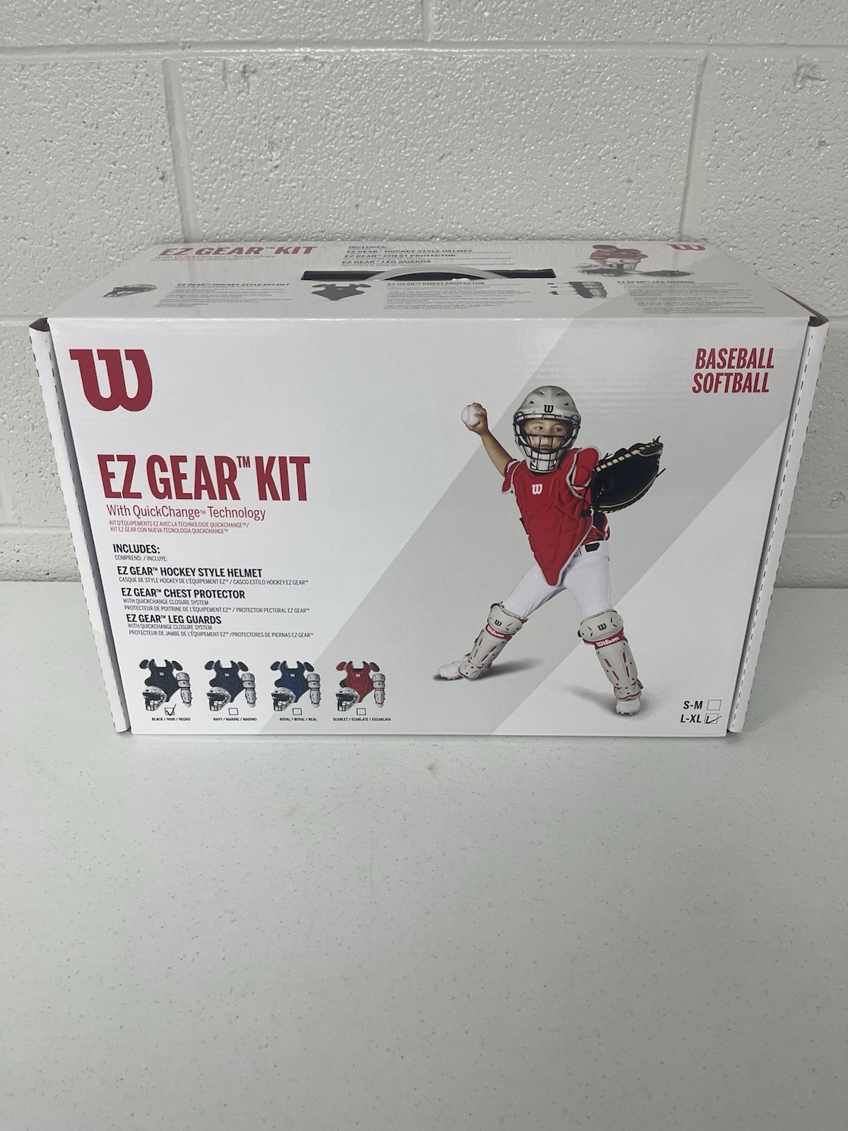 Wilson EZ Gear 2.0 Youth Catchers Gear Black L-XL Ages 7-12 Baseball Softball Wilson EZ Gear 2.0 Youth Catchers Gear Black L-XL Ages 7-12 Baseball Softball