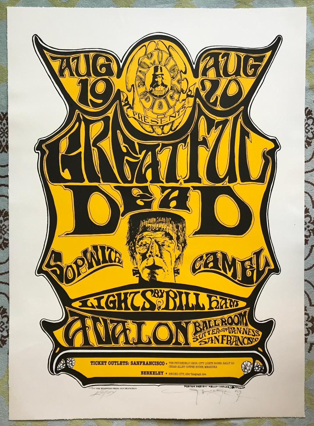“Frankenstein”  Greatful Dead Poster 2008 Avalon Ballroom with COA