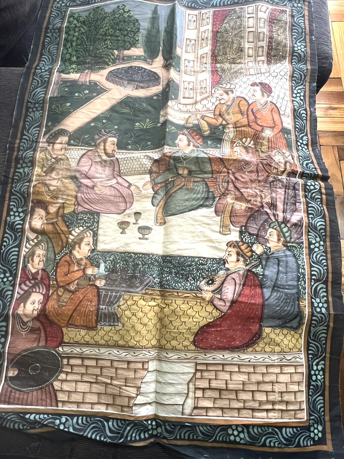 LATE 17 Th or EARLY 18th CHINESE HAND PAINTED SILK BANNER PANEL LATE 17 Th or EARLY 18th CHINESE HAND PAINTED SILK BANNER PANEL