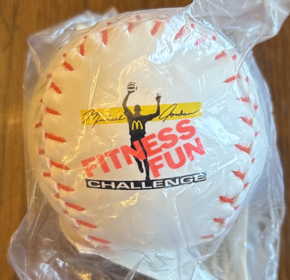 Michael Jordan McDonald\'s Fitness Fun Baseball 1991 Sealed Michael Jordan McDonald\'s Fitness Fun Baseball 1991 Sealed