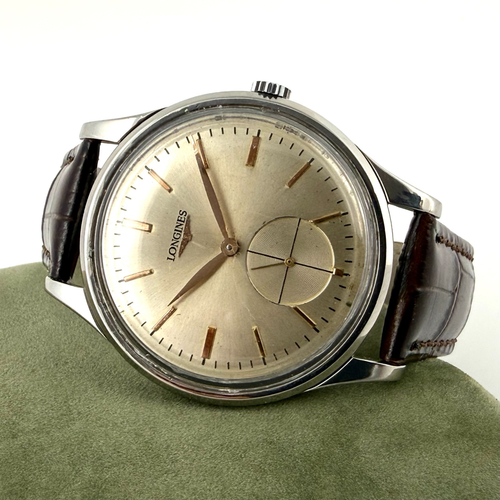 OVERSIZED LONGINES REF 4914 MANUAL WIND STEEL SWISS MADE 1958\' GENTS WATCH
