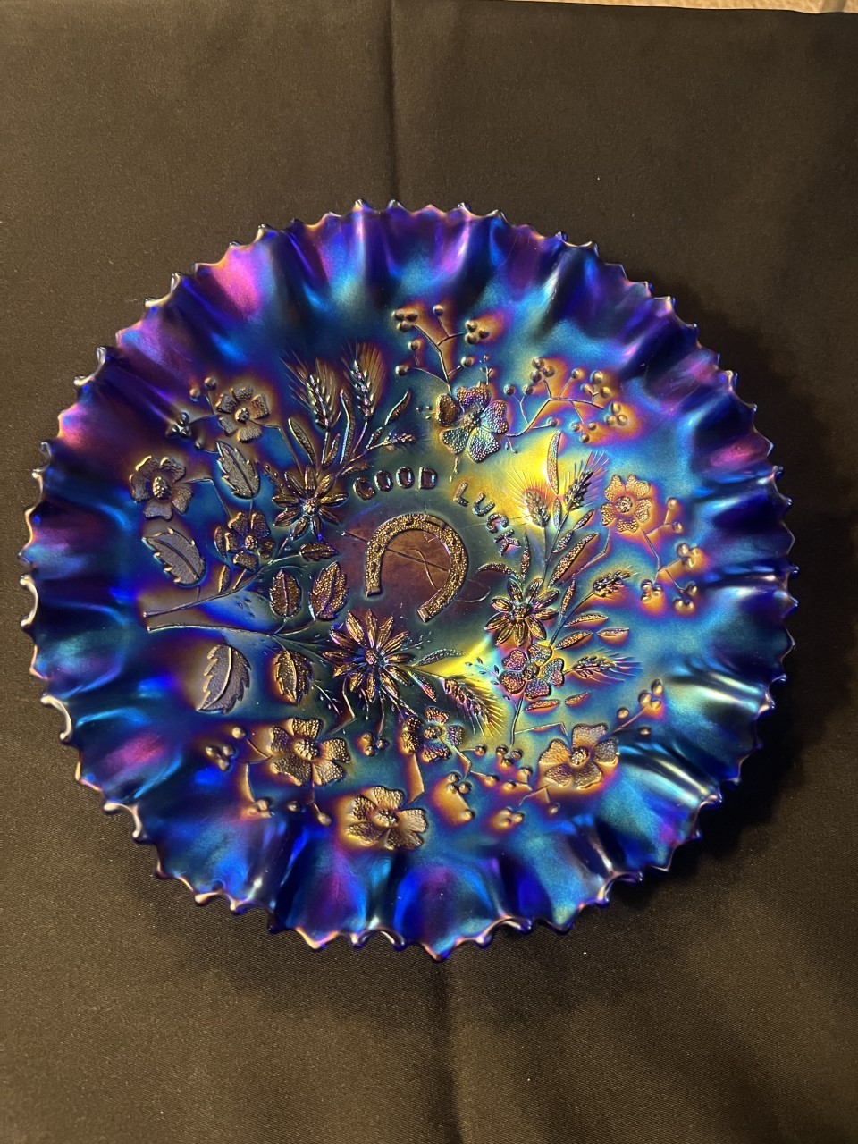 Stunning Electric Blue Northwood Good Luck 9 Stunning Electric Blue Northwood Good Luck 9