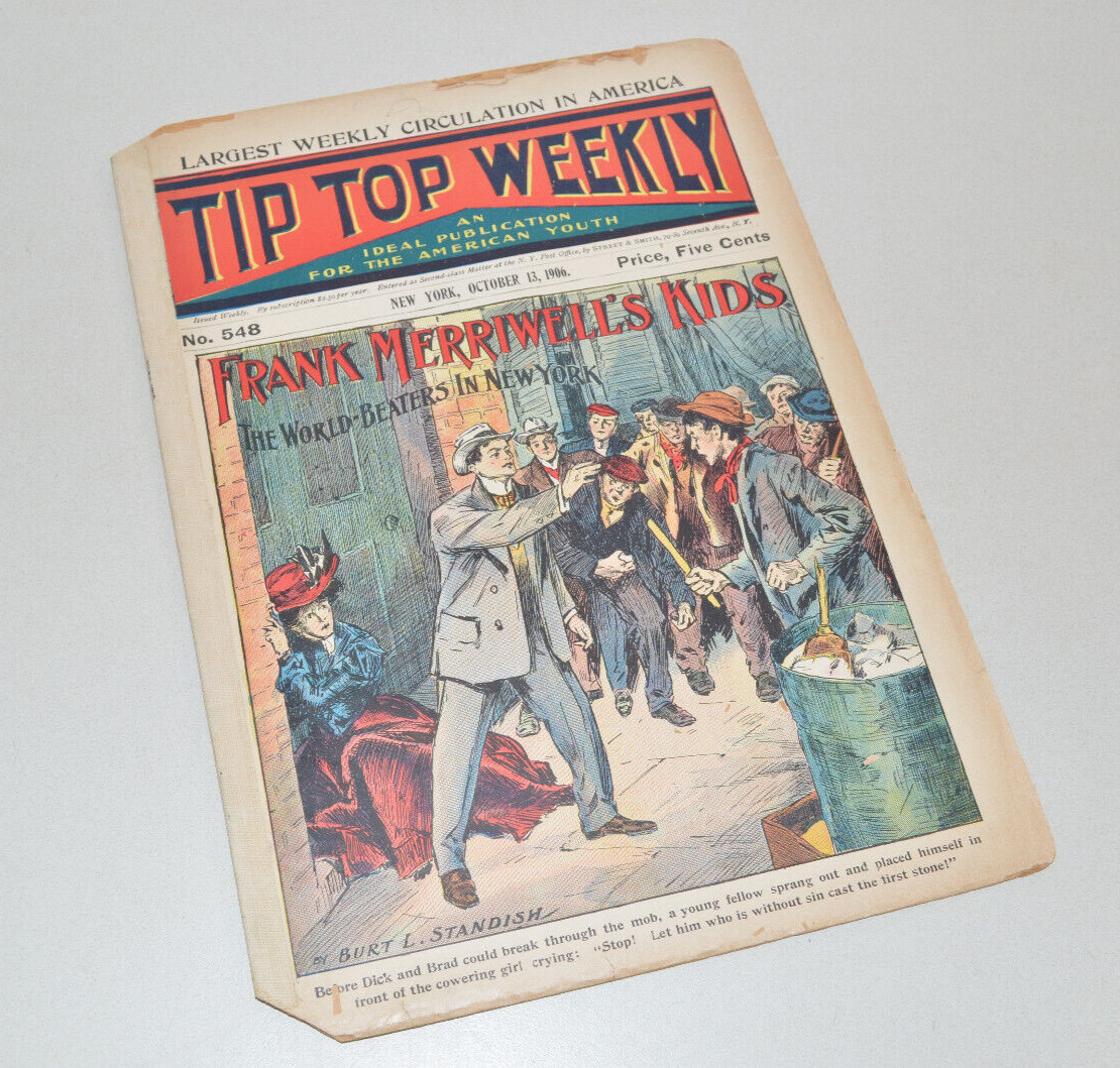 Vintage 1906 TIP TOP WEEKLY Dime Novel #548 Antique New York